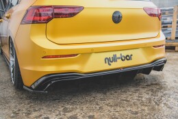 Heck Ansatz Flaps Diffusor passend für VW Golf Mk8 schwarz Hochglanz