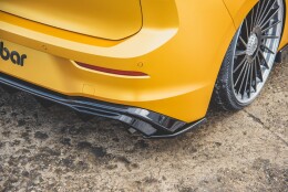 Heck Ansatz Flaps Diffusor passend für VW Golf Mk8 schwarz Hochglanz