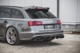 Heck Ansatz Diffusor V.1 für Audi S6 C7 FL schwarz Hochglanz