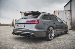 Heck Ansatz Diffusor V.1 für Audi S6 C7 FL schwarz Hochglanz