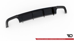 Heck Ansatz Diffusor V.1 passend für Audi S6 C7 Facelift schwarz Hochglanz