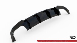 Heck Ansatz Diffusor V.1 passend für Audi S6 C7 Facelift schwarz Hochglanz
