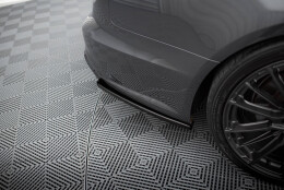Heck Ansatz Flaps Diffusor V.2 passend für Audi S6 / A6 S-Line / A6 C7 FL schwarz Hochglanz