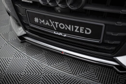 Cup Spoilerlippe Front Ansatz V.2 passend für Audi A6 / A6 C7 S-line/ S6 C7 Facelift schwarz Hochglanz