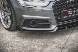Cup Spoilerlippe Front Ansatz für Audi S6 / A6 S-Line C7 FL