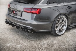Heck Ansatz Flaps Diffusor passend für Audi A6 / A6 C7 S-line/ S6 C7 Facelift