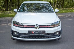 Street+ Spoilerlippe Front Ansatz V.2 passend für VW Polo GTI / R-line Mk6 rot Hochglanz