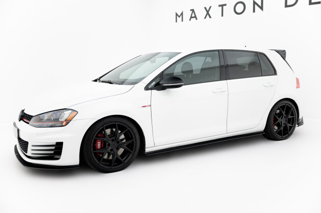 Street Pro Seitenschweller Ansatz Cup Leisten passend für VW Golf 7 GTI SCHWARZ