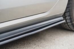 Street Pro Seitenschweller Ansatz Cup Leisten für VW Golf 7 GTI SCHWARZ
