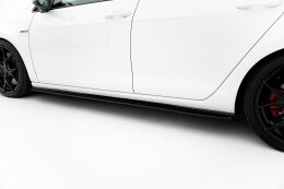 Street Pro Seitenschweller Ansatz Cup Leisten passend für VW Golf 7 GTI SCHWARZ