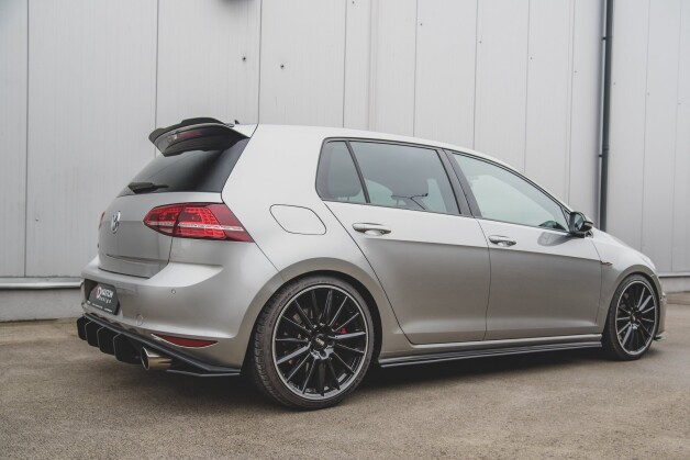 Street Pro Seitenschweller Ansatz Cup Leisten passend für VW Golf 7 GTI ROT