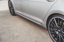 Street Pro Seitenschweller Ansatz Cup Leisten für VW Golf 7 GTI ROT