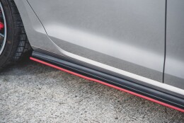 Street Pro Seitenschweller Ansatz Cup Leisten passend für VW Golf 7 GTI ROT
