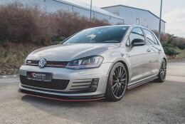 Street Pro Seitenschweller Ansatz Cup Leisten passend für VW Golf 7 GTI ROT