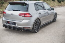 Street Pro Seitenschweller Ansatz Cup Leisten passend für VW Golf 7 GTI ROT
