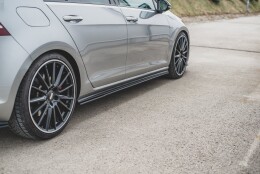 Street Pro Seitenschweller Ansatz Cup Leisten passend für VW Golf 7 GTI ROT