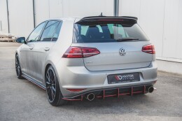 Street Pro Heckschürze Heck Ansatz Diffusor V.1 für VW Golf 7 GTI SCHWARZ