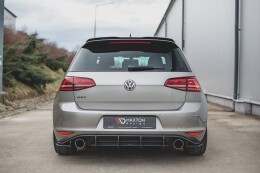 Street Pro Heckschürze Heck Ansatz Diffusor V.1 für VW Golf 7 GTI ROT