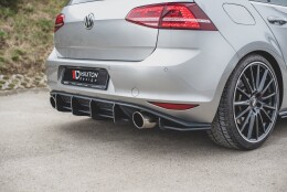 Street Pro Heckschürze Heck Ansatz Diffusor V.1 passend für VW Golf 7 GTI rot