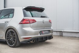 Street Pro Heckschürze Heck Ansatz Diffusor V.1 passend für VW Golf 7 GTI rot