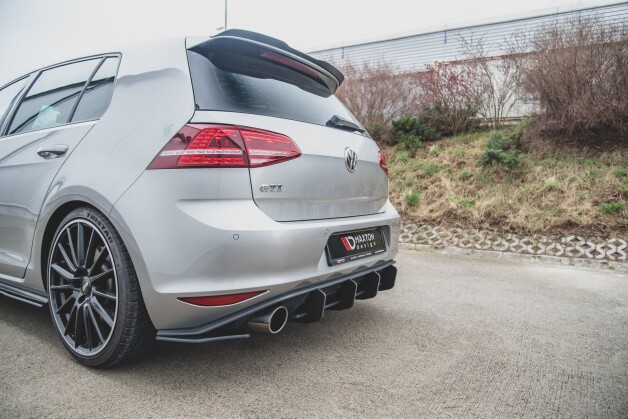 Street Pro Heckschürze Heck Ansatz Diffusor V.2 passend für VW Golf 7 GTI SCHWARZ