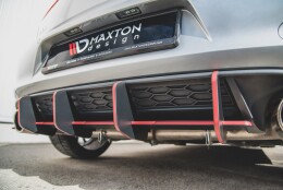 Street Pro Heckschürze Heck Ansatz Diffusor V.2 passend für VW Golf 7 GTI SCHWARZ