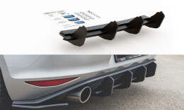 Street Pro Heckschürze Heck Ansatz Diffusor V.2 passend für VW Golf 7 GTI SCHWARZ