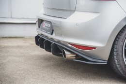 Street Pro Heckschürze Heck Ansatz Diffusor V.2 passend für VW Golf 7 GTI SCHWARZ