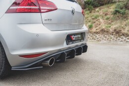 Street Pro Heck Ansatz Flaps Diffusor V.2 L + R passend für VW Golf 7 GTI SCHWARZ