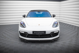 Cup Spoilerlippe Front Ansatz passend für Porsche Panamera GTS 971 schwarz Hochglanz