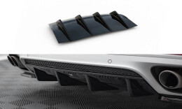 Heck Ansatz Diffusor passend für Porsche Panamera GTS 971 schwarz Hochglanz
