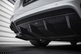 Heck Ansatz Diffusor passend für Porsche Panamera GTS 971 schwarz Hochglanz