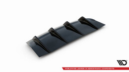 Heck Ansatz Diffusor passend für Porsche Panamera GTS 971 schwarz Hochglanz