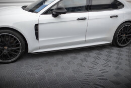 Seitenschweller Ansatz Cup Leisten passend für Porsche Panamera GTS 971 schwarz Hochglanz