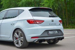 Heck Ansatz Diffusor passend für Seat Leon III Cupra schwarz Hochglanz