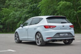 Street+ Heck Ansatz Diffusor passend für Seat Leon III CUPRA schwarz Hochglanz