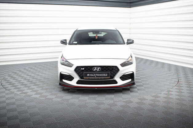 Street Pro Cup Spoilerlippe Front Ansatz passend für Hyundai I30 N Mk3 Hatchback / Fastback SCHWARZ