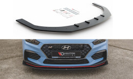 Street Pro Cup Spoilerlippe Front Ansatz für Hyundai I30 N Mk3 Hatchback / Fastback SCHWARZ