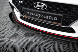 Street Pro Cup Spoilerlippe Front Ansatz passend für Hyundai I30 N Mk3 Hatchback / Fastback SCHWARZ+ HOCHGLANZ FLAPS