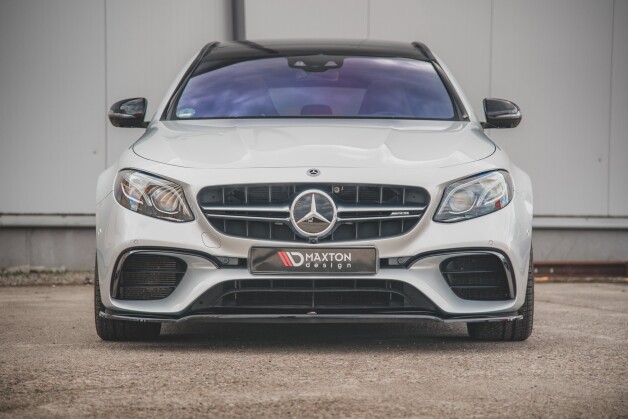 Cup Spoilerlippe Front Ansatz V.1 passend für Mercedes-Benz E63 AMG Kombi/Limousine S213/W213 schwarz Hochglanz
