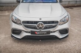 Cup Spoilerlippe Front Ansatz V.1 für Mercedes E63 AMG Kombi/Limo S213/W213 schwarz Hochglanz