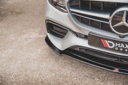 Cup Spoilerlippe Front Ansatz V.1 passend für Mercedes-Benz E63 AMG Kombi/Limousine S213/W213 schwarz Hochglanz