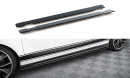 Street Pro Seitenschweller Ansatz Cup Leisten passend für Hyundai I30 N Mk3 Hatchback / Fastback SCHWARZ