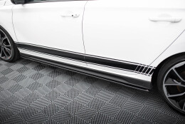 Street Pro Seitenschweller Ansatz Cup Leisten passend für Hyundai I30 N Mk3 Hatchback / Fastback SCHWARZ