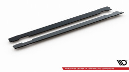 Street Pro Seitenschweller Ansatz Cup Leisten passend für Hyundai I30 N Mk3 Hatchback / Fastback SCHWARZ