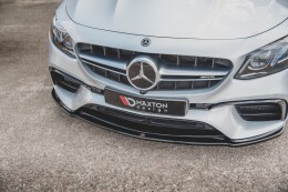 Cup Spoilerlippe Front Ansatz V.2 für Mercedes E63 AMG Kombi/Limo S213/W213 schwarz Hochglanz