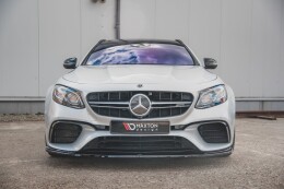 Cup Spoilerlippe Front Ansatz V.2 für Mercedes E63 AMG Kombi/Limo S213/W213 schwarz Hochglanz