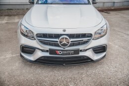 Cup Spoilerlippe Front Ansatz V.2 passend für Mercedes-Benz E63 AMG Kombi/Limousine S213/W213 schwarz Hochglanz