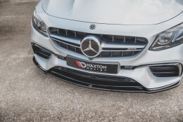 Cup Spoilerlippe Front Ansatz V.2 passend für Mercedes-Benz E63 AMG Kombi/Limousine S213/W213 schwarz Hochglanz