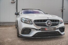 Cup Spoilerlippe Front Ansatz V.2 passend für Mercedes-Benz E63 AMG Kombi/Limousine S213/W213 schwarz Hochglanz